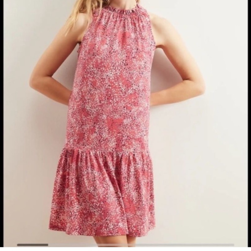 NWOT Banana Republic Factory Knit Flounce Shift Dress (Red Dahlia)